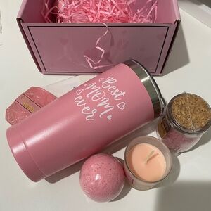 Pink 'Best Mom Ever' Tumbler Gift Set